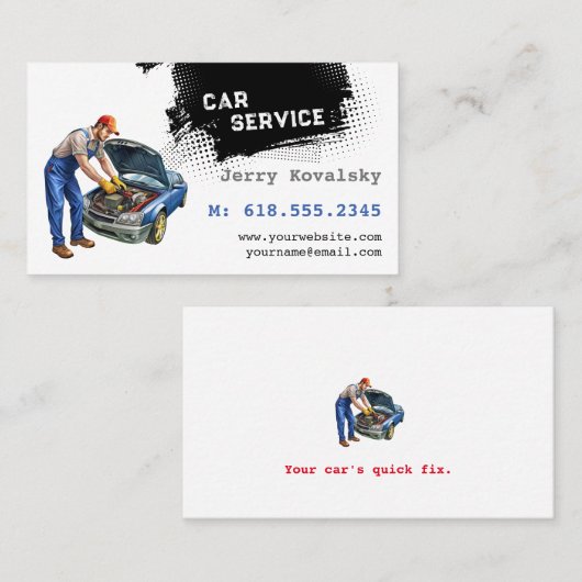 Autodiensten | Auto-onderdelen Visitekaartje (Voorkant / Achterkant)