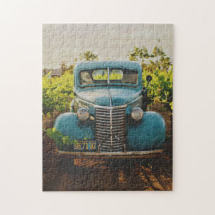  autofoto van het oude land legpuzzel