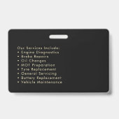autogarage Metaalgoud staal Badge (Achterkant)