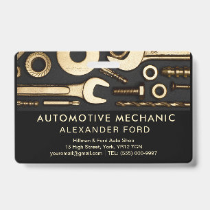 autogarage Metaalgoud staal Badge