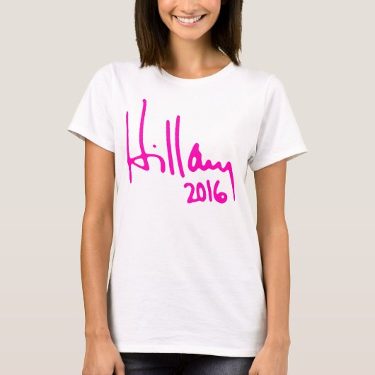 AUTOGRAAF "HILLARY 2016" T-SHIRT (Voorkant)