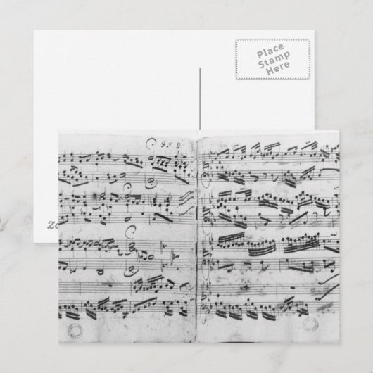 Autograaf van de partita "Sei gegruesset" Briefkaart (Voorkant / Achterkant)