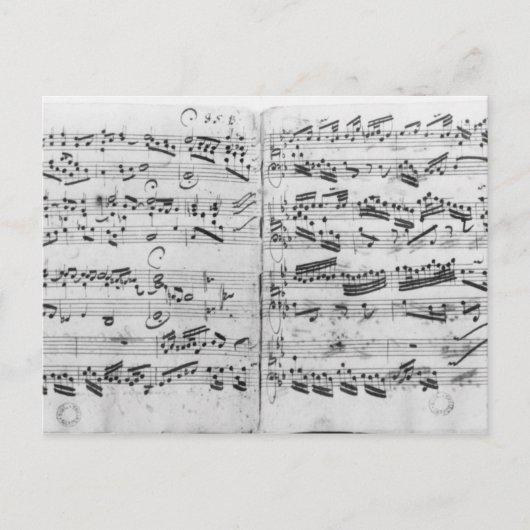 Autograaf van de partita "Sei gegruesset" Briefkaart (Voorkant)