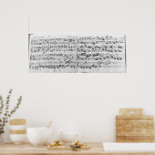 Autograaf van de partita "Sei gegruesset" Poster (Keuken)