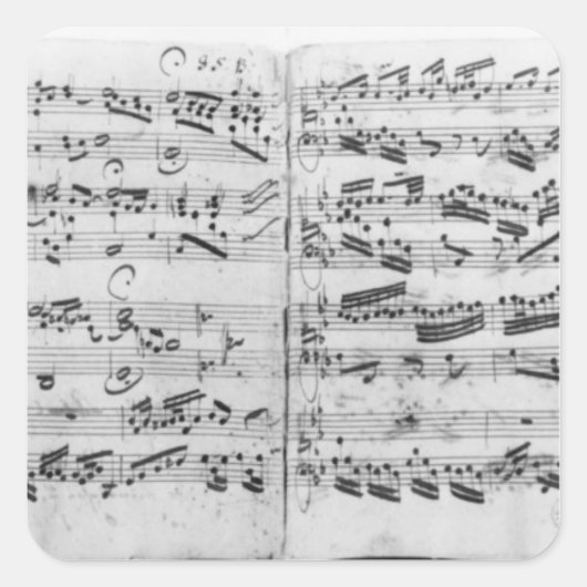 Autograaf van de partita "Sei gegruesset" Vierkante Sticker (Voorkant)