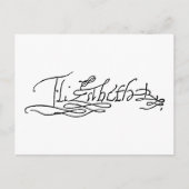 Autograaf van koningin Elizabeth I van Engeland Briefkaart (Voorkant)