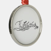 Autograaf van koningin Elizabeth I van Engeland Metalen Ornament (Rechts)
