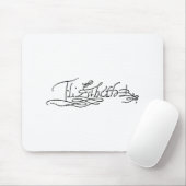 Autograaf van koningin Elizabeth I van Engeland Muismat (Met muis)