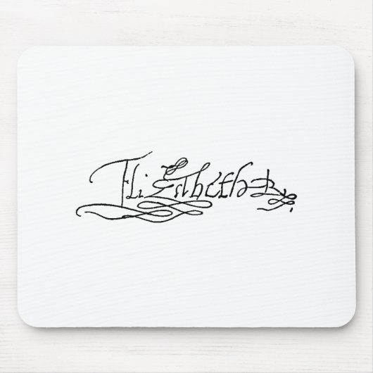 Autograaf van koningin Elizabeth I van Engeland Muismat (Voorkant)