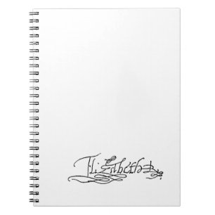 Autograaf van koningin Elizabeth I van Engeland Notitieboek