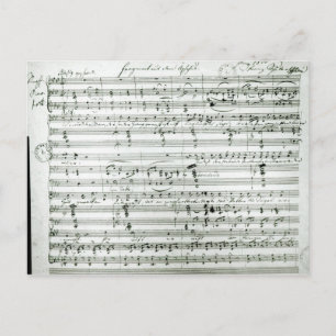 Autograafscore van 'Fragment aus dem' Briefkaart