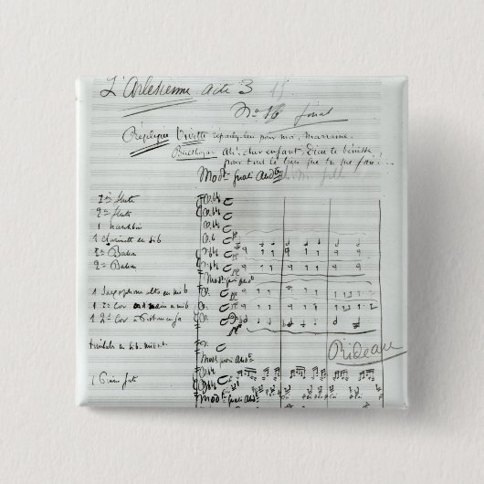 Autograafscore van Wet III Vierkante Button 5,1 Cm (Voorkant)