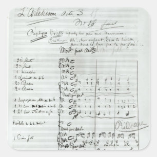 Autograafscore van Wet III Vierkante Sticker