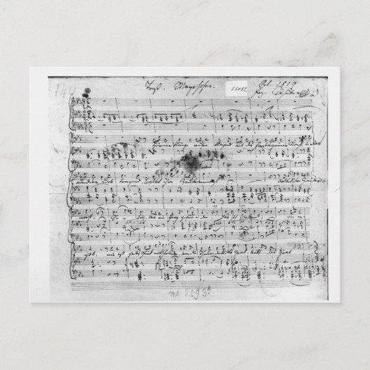 Autograafscore voor de gelode 'Trost' Briefkaart (Voorkant)