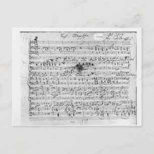 Autograafscore voor de gelode 'Trost' Briefkaart