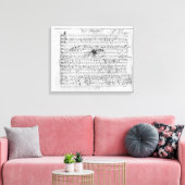 Autograafscore voor de gelode 'Trost' Canvas Afdruk (Insitu (Woonkamer))