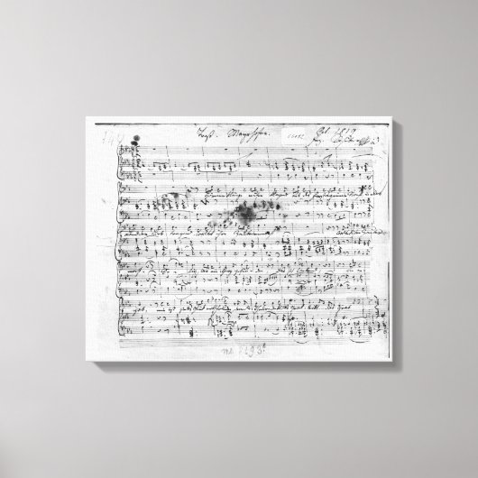 Autograafscore voor de gelode 'Trost' Canvas Afdruk (Voorkant)