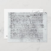 Autograafscore voor de lied "Des Sangers Habe" Briefkaart (Voorkant / Achterkant)