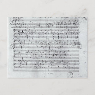 Autograafscore voor de lied "Des Sangers Habe" Briefkaart