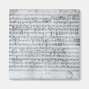 Autograafscore voor de lied "Des Sangers Habe" Magneet