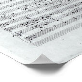 Autograafscore voor de lied "Des Sangers Habe" Poster (Hoek)