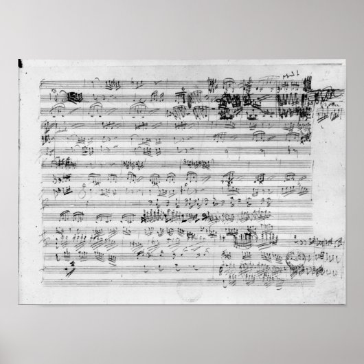 Autograafscore voor de Trio mi bemol opus Poster (Voorkant)