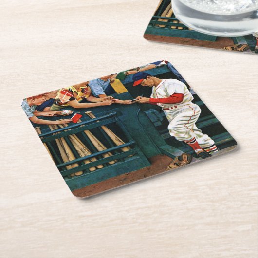 Autograafsessie Kartonnen Onderzetters (Schuin)