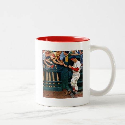 Autograafsessie Tweekleurige Koffiemok (Rechts)