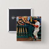 Autograafsessie Vierkante Button 5,1 Cm (Voorkant /achterkant)