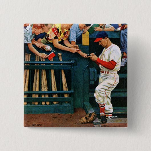 Autograafsessie Vierkante Button 5,1 Cm (Voorkant)