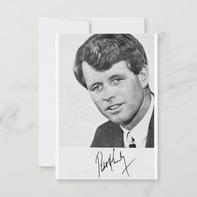 Autograded 1968 Robert Kennedy Campaign Kaart (Voorkant)