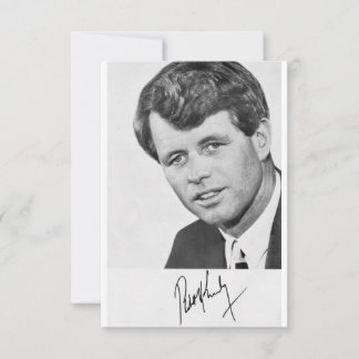 Autograded 1968 Robert Kennedy Campaign Kaart