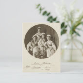 AUTOGRAFEN OTMA & Alexis Romanov Rusland kinder ts Briefkaart (Staand voorkant)