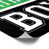 AUTOGRAFIE VOOR DE BIRTHDAY BOY Soccer Sign Print (Hoek)