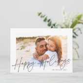 Autografiek | Prettige feestdagen Foto Feestdagenkaart (Staand voorkant)