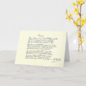 Autografiemanuscript van Voyelles (Rimbaud) Kaart (Gele Bloem)