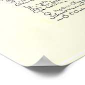 Autografiemanuscript van Voyelles (Rimbaud) Poster (Hoek)