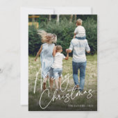 Autogram | Verticaal kerstfoto Feestdagenkaart (Voorkant)