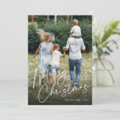 Autogram | Verticaal kerstfoto Feestdagenkaart (Staand voorkant)