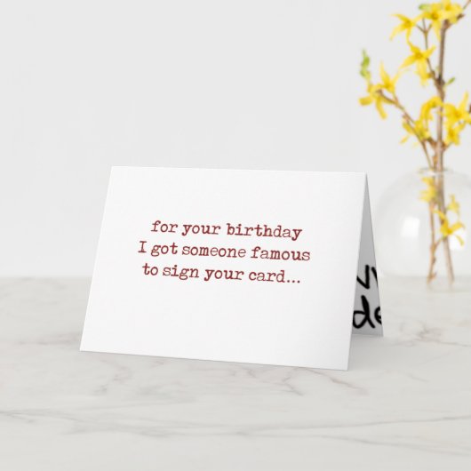 Autograph Birthday Kaart (Gele Bloem)