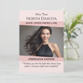 Autograph Kaart voor Pageants | Roos Glitter Glitz (Staand voorkant)