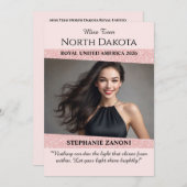 Autograph Kaart voor Pageants | Roos Glitter Glitz (Voorkant / Achterkant)