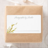 Autographed by Author | Yellow Flowers Bookplate Etiket (Insitu)