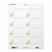 Autographed by Author | Yellow Flowers Bookplate Etiket (Full Sheet)