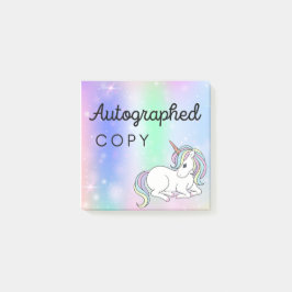 Autographed Copy Post It Notes for Fantasy Authors