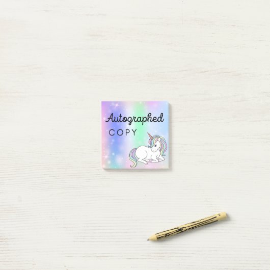 Autographed Copy Post It Notes for Fantasy Authors (Op bureau)