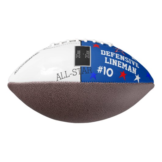 Autographs Schoolkampioenen Colbalt Blue American Football (Gedraaid 90)