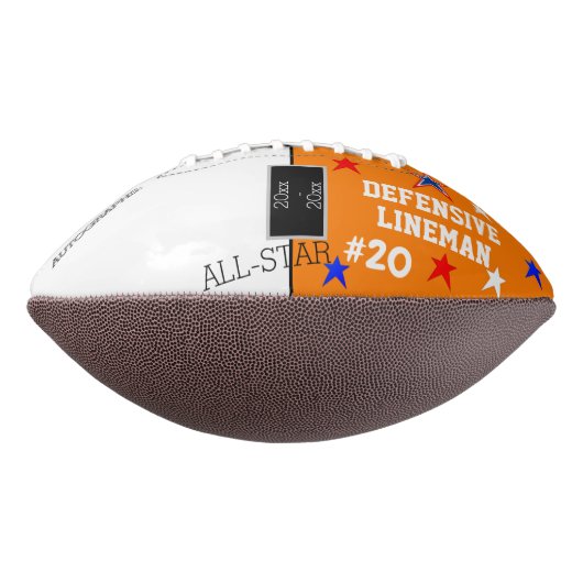 Autographs Schoolkampioenen Sinaasappel American Football (Gedraaid 90)