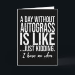 Autograss grappig sport cadeau idee kaart<br><div class="desc">Het perfecte cadeau idee voor alle Autograss grappige sport cadeau idee Liefhebbers. Een groot sportkerst- en verjaardagscadeau voor moeder,  vader,  zoon,  dochter,  oom,  tante,  zus,  broer en vrienden.</div>