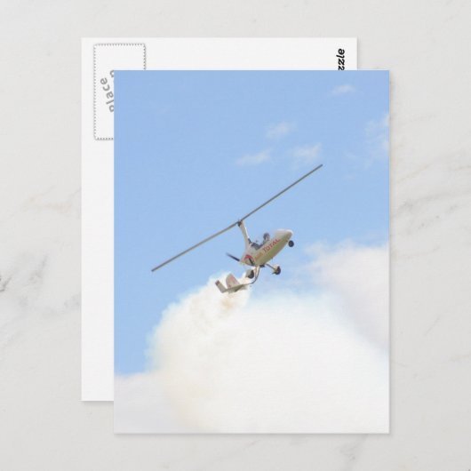 Autogyro in vlucht briefkaart (Voorkant / Achterkant)